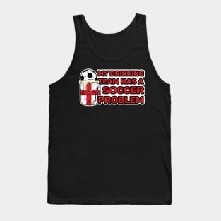 England Soccer Drinking Team Tank Top